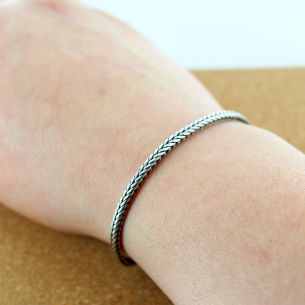 925 Sterling silver snake bracelet